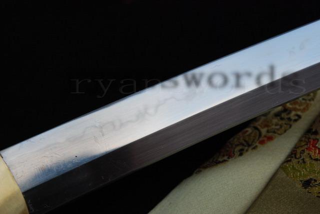 High Quality 1095 Carbon Steel Clay Tempered Full Ray Skin Saya Japanese Samurai Tanto Sword