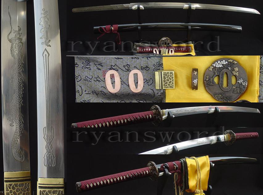 High Quality Folded Steel+1095 Carbon Steel Japanese Katana Samurai Sword