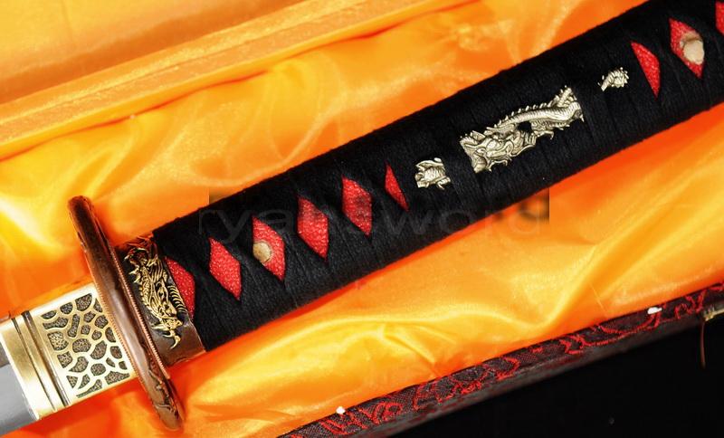 High Quality Combined Material Clay Tempered+Abrasive Japanese Katana Sword
