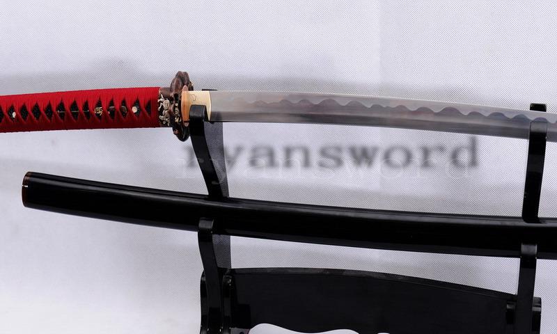 High Quality 1095 Carbon Steel+Folded Steel Japanese Honsanmai Samurai Sword Katana