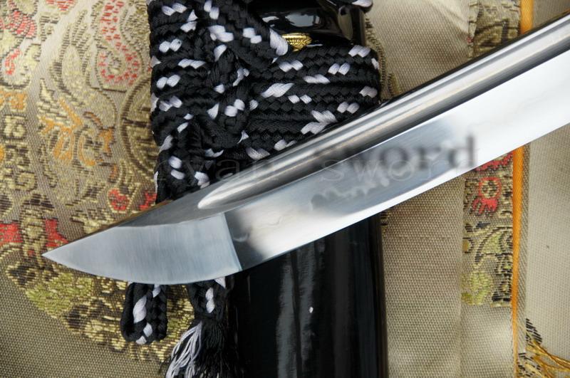 High Quality Clay Tempered 1095 Carbon Steel Black Japanese Samurai Tanto Sword