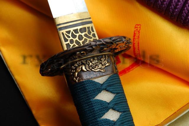 High Quality 1095 Carbon Steel Clay Tempered+Abrasive Ray Skin Saya Japanese Samurai Katana Sword