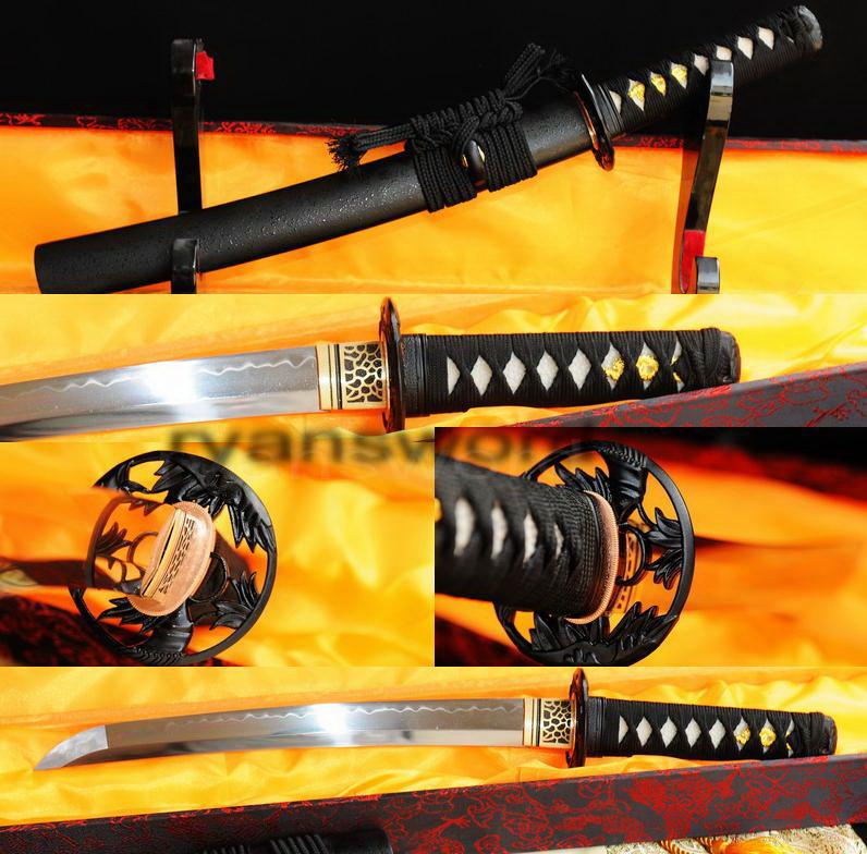 High Quality Clay Tempered 1095 Carbon Steel Japanese Samurai Tanto Sword
