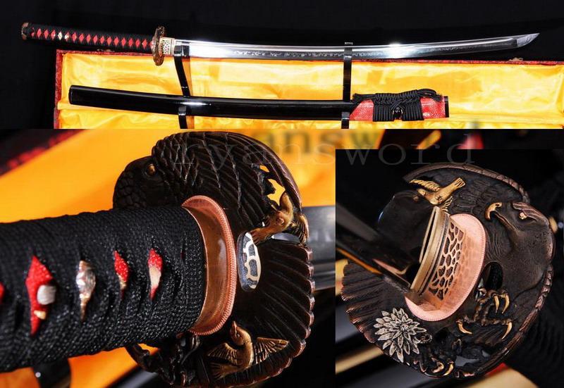 Handmade Maru Clay Tempered Eagle Tsuba Japanese Samurai Katana Sword