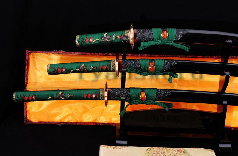 High Quality Clay Tempered Honsanmai Japanese Samurai Sword Katana Wakizashi Tanto