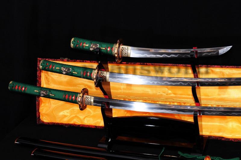High Quality Clay Tempered Honsanmai Japanese Samurai Sword Katana Wakizashi Tanto