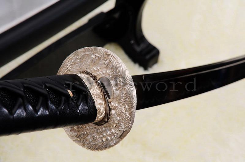 High Quality 1095 Steel Clay Tempered Maru Japanese Samurai Sword Katana