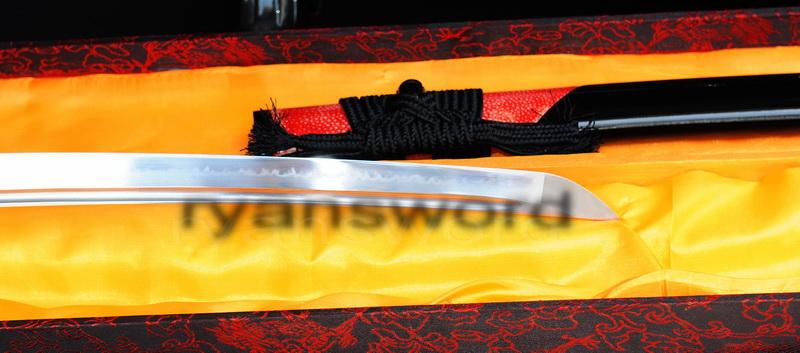 High Quality 1095 Carbon Steel Clay Tempered Japanese Samurai Wakizashi Sword