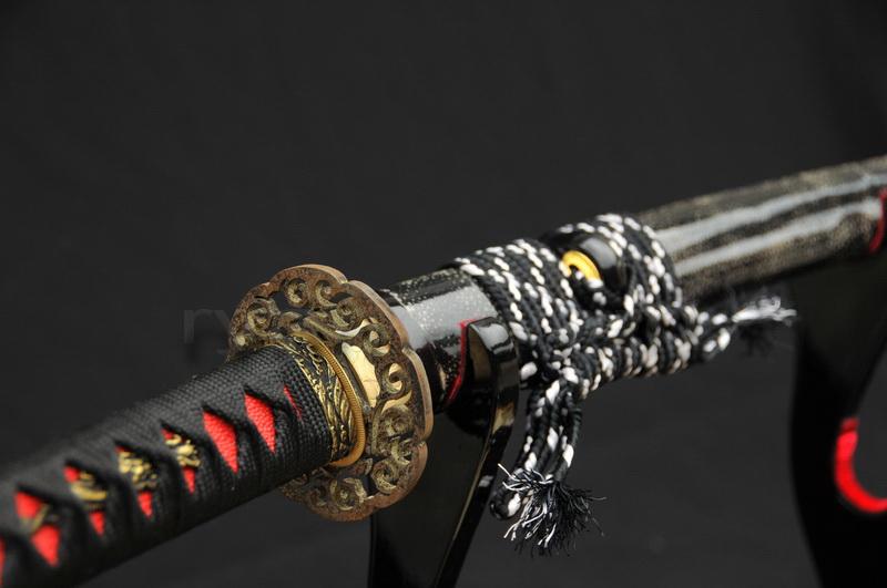 High Quality Combined Material Clay Tempered Ray Skin Saya Japanese Samurai Katana Sword