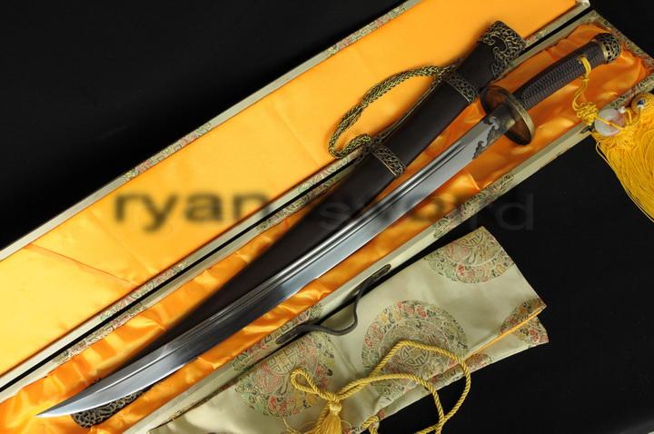 High Quality Sanmai Folded Steel+1095 Carbon Steel Chinese(Qing)Sword