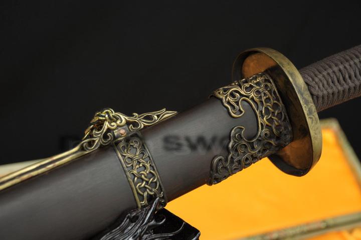 High Quality Sanmai Folded Steel+1095 Carbon Steel Chinese(Qing)Sword