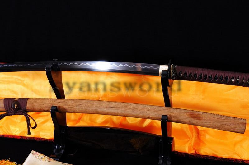 High Quality 1095 Carbon Steel Folded Steel Honsanmai Clay Tempered Japanese Samurai Sword Katana