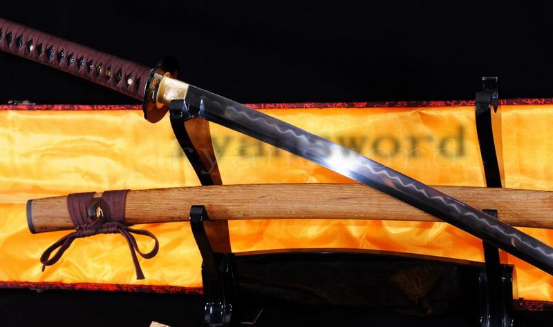 High Quality 1095 Carbon Steel Folded Steel Honsanmai Clay Tempered Japanese Samurai Sword Katana